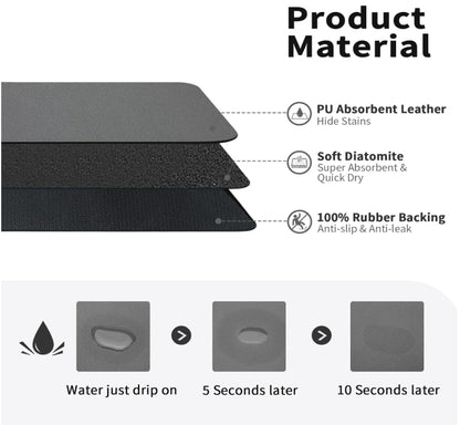 Drying mat for Kitchen, Water Absorbent Mat (PACK OF 2)