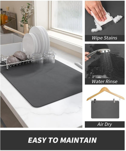 Drying mat for Kitchen, Water Absorbent Mat (PACK OF 2)